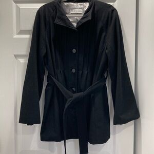 Steve Madden Women's Size Large Black Belted Trench Jacket